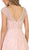 May Queen - RQ7612 Lace Applique Bateau A-line Dress In Pink