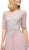 Cinderella Divine - U101 Beaded Lace Bateau A-line Dress With Train In Pink