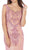 May Queen - RQ7640 Embellished Wide V-neck Trumpet Dress In Pink