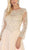 May Queen - MQ1615 Embroidered Long Sleeve Bateau A-line Dress