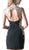 Cinderella Divine - 8988-1 Short Lace Appliqued Sheath Dress In Black