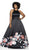 Blush Too by Alexia - 11136ZW Floral Jewel Ballgown In Black and Blue
