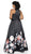 Blush Too by Alexia - 11136ZW Floral Jewel Ballgown In Black and Blue