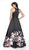 Blush by Alexia Designs - 11136Z Floral Print Mikado Ballgown In Black