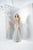 Colors Dress - 1421 Sheer Neckline Embellished Mermaid Gown In Gray