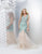 Colors Dress - 1343-1 Rich Lace Illusion Evening Gown In Blue