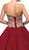 Dancing Queen - 1115 Bead Embellished Sweetheart Formal Ball Gown In Red