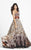 Blush - P016 Strapless Sweetheart Printed Evening Gown In Brown and Print