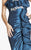 Blush - P017 Sleeveless Ruffled Evening Gown In Blue