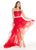 Ashley Lauren - 1119 Corseted High-Low Evening Dress in Red