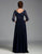 Lara Dresses - Elegant V-Neck A-Line Gown 32629 in Blue
