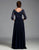 Lara Dresses - Elegant V-Neck A-Line Gown 32629 in Blue