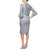 Alex Evenings - 1121982 Glitter Lace Dress with Bell Sleeved Bolero In Silver