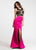 Ashley Lauren - 1124 Illusion Lace and Satin Evening Dress in Pink