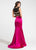 Ashley Lauren - 1124 Illusion Lace and Satin Evening Dress in Pink