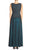 Alex Evenings - Square Neck Jersey A-line Dress 417224 in Black and Green