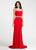 Ashley Lauren - 1127 Rhinestone Jersey Evening Dress in Red