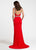 Ashley Lauren - 1127 Rhinestone Jersey Evening Dress in Red