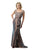 Montage by Mon Cheri - 112922 Embellished Scoop Dress in Gold Brown