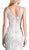 Cinderella Divine - 5232 Floral Applique Scoop Neck Trumpet Dress In White