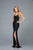 Scala - 48980 Embellished V-neck Sheath Dress In Black