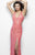 Primavera Couture - 1131 Sequined Long Gown with Slit in Pink