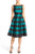 Adrianna Papell - 41913060 Sleeveless Striped Mikado A-Line Dress in Black and Green
