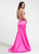 Ashley Lauren - 1135 Illusion Beaded Evening Dress in Pink