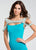 Ashley Lauren - 1137 Beaded Jersey Evening Dress in Blue
