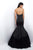 Blush - 11387 Strapless Bejeweled Mikado Mermaid Gown In Black
