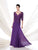 Montage by Mon Cheri - 113906 Quarter Sleeve Detailed Lace Long Gown in Purple
