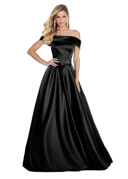 Ashley Lauren - 1139 Off Shoulder Pageant Ball Gown in Black