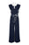 Taylor - 1139MJ Ruffle and Tie Accent Crepe Jumpsuit in Black