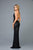 Scala - 48980 Embellished V-neck Sheath Dress In Black