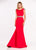 Ashley Lauren - 1143 Crystal Beaded Evening Dress in Red