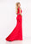 Ashley Lauren - 1143 Crystal Beaded Evening Dress in Red