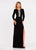 Ashley Lauren - 1144 Crystal Beaded Jersey Evening Dress in Black
