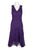 Taylor - 1144M Sleeveless Loops Trimmed V Neck Hi-Lo Hem Lace Dress In Purple