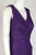 Taylor - 1144M Sleeveless Loops Trimmed V Neck Hi-Lo Hem Lace Dress In Purple