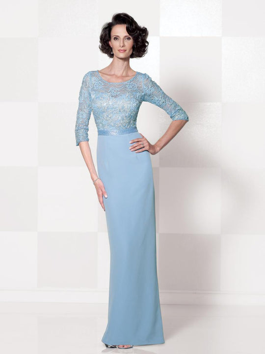 Cameron Blake by Mon Cheri - 114654 Long Dress In Powder Blue
