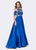 Ashley Lauren - 1146 Embroidered Lace Ball Gown in Blue