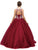 Dancing Queen - 1146 Bedazzled Illusion Scoop Ballgown In Red