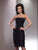 Social Occasions - Two-Piece Ruched Lace Straight Across Neck Dress 114812
