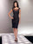 Social Occasions - 114828 Ruched Lace Illusion Bateau Neck Dress in Black