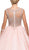 Dancing Queen - 1149 Cap Sleeve Jeweled Illusion Bodice Ballgown In Pink