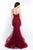 Blush - 11508 Two Piece Beaded Strapless Mermaid Gown In Red