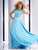 Clarisse - 2735 Illusion High Ornate Gown in Blue