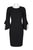 Taylor - 1151M Flounce Elbow length Sleeve Bodycon Short Sheath Dress In Black