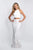 Blush - 11522 Sequined Two Piece Fitted Dress In White and Neutral