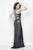 Primavera Couture - 1152 Sparkling Sequin High Slit Evening Gown in Black